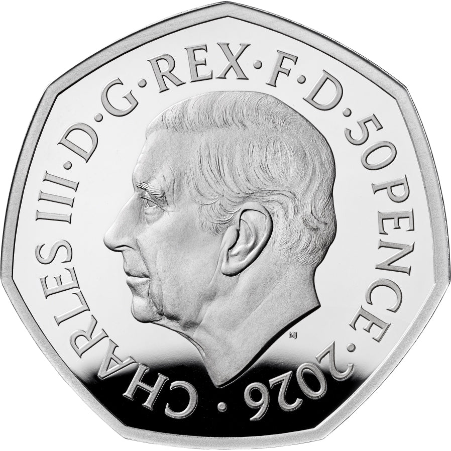 100 Years Of Winnie the Pooh - Friendship 2026 UK 50p Silver Proof Colour Coin Obverse