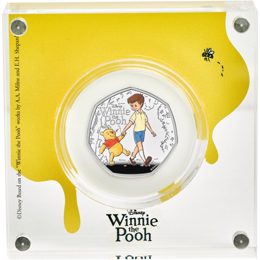 100 Years of Winnie the Pooh - Loyalty 2026 UK 50p Silver Proof Colour Coin Case