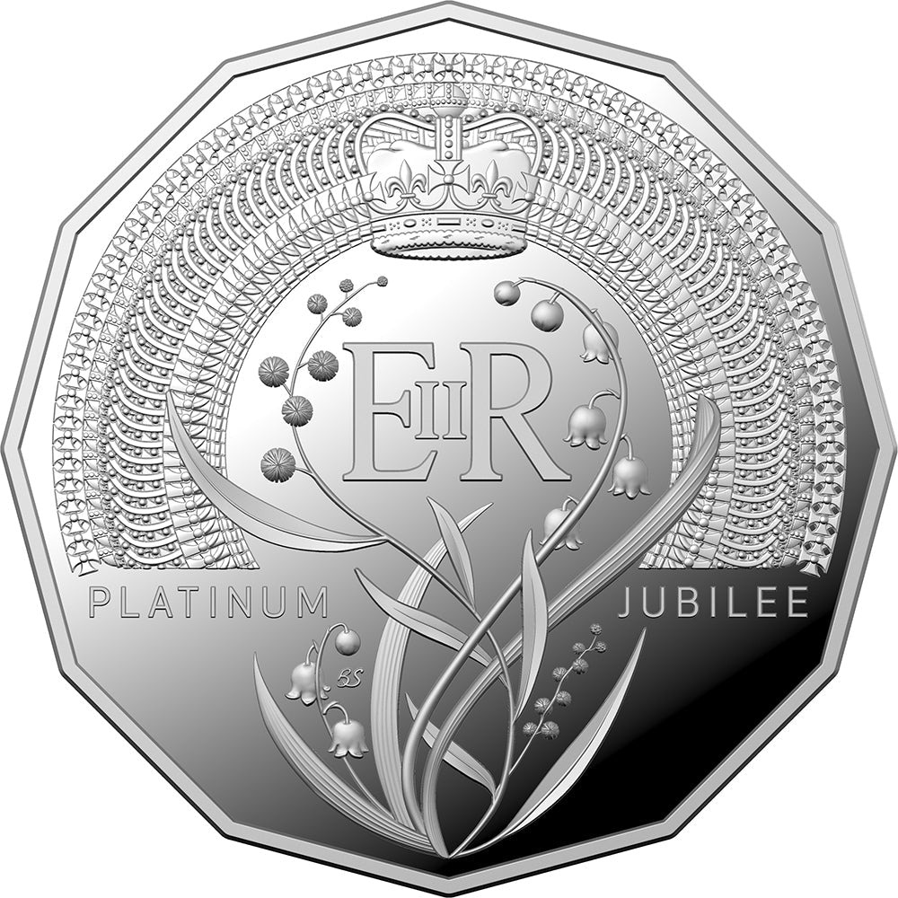 2022 50c Platinum Jubilee Of HM Queen Elizabeth II Silver Proof Coin - Direct Coins