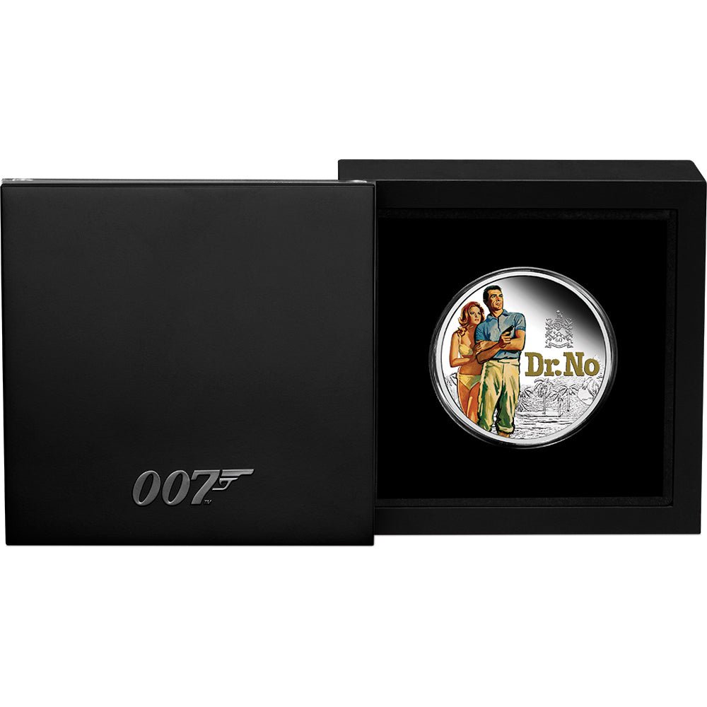 2022 James Bond Dr. No 1oz Silver Proof Coloured Coin - Direct Coins