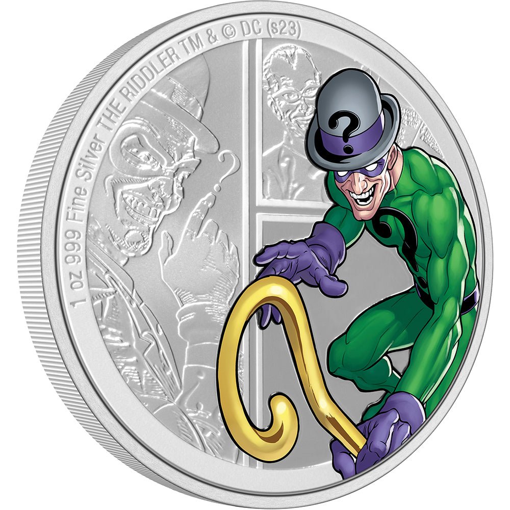 Tom Riddle Coin 2023 $2 The Riddler – DC Comics Villains 1oz Silver Proof Coin – Direct ...