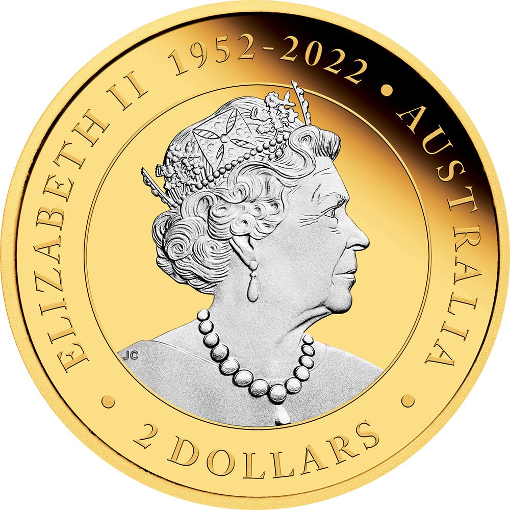 2023 Australian Kangaroo 2oz Silver Reverse Gilded Coin - Direct Coins