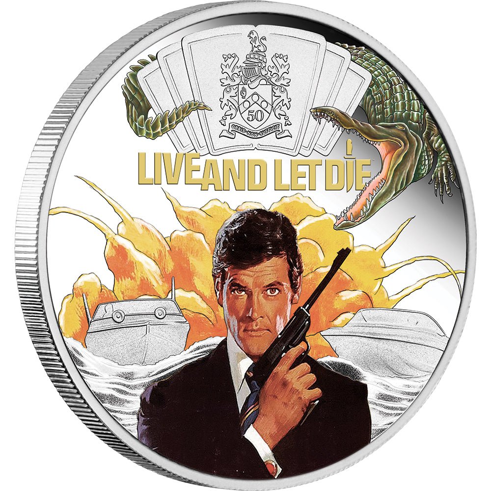 2023 James Bond Live And Let Die 1oz Silver Proof Coloured Coin - Direct Coins