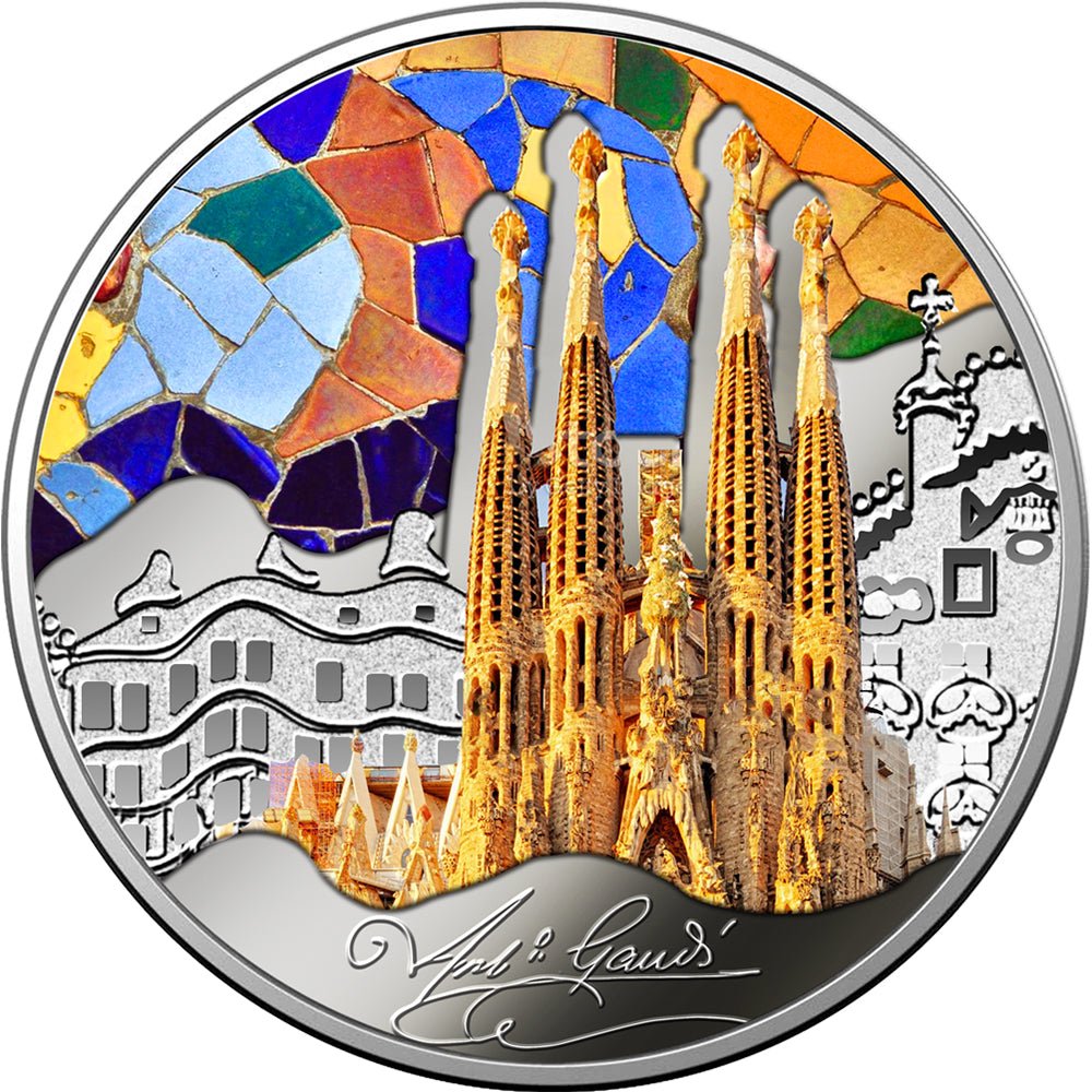 2023 The Colourful World Of Gaudi - Sagrada Familia 1oz Silver Coin - Direct Coins