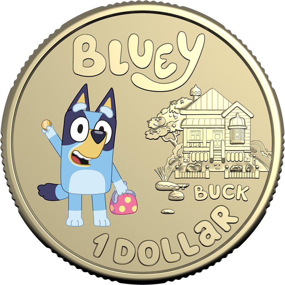 2024 $1 Bluey Dollarbucks - Bluey Coloured Uncirculated Coin - Direct Coins