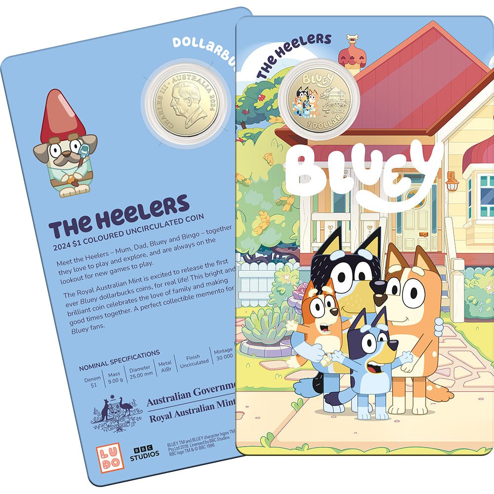 2024 $1 Bluey Dollarbucks - The Heelers Coloured Uncirculated Coin - Direct Coins