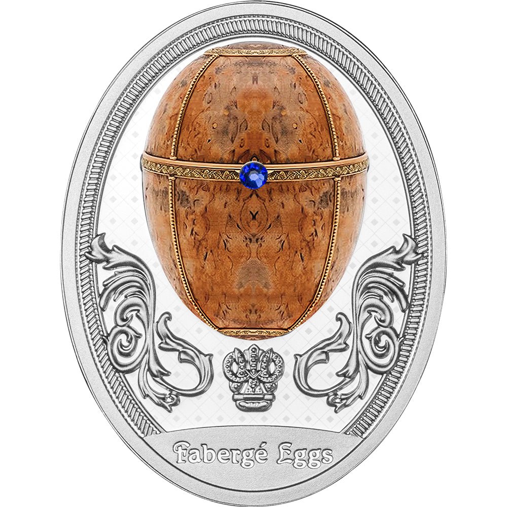 2024 $1 Faberge - Karelian Birch Egg Silver Proof Coin - Direct Coins