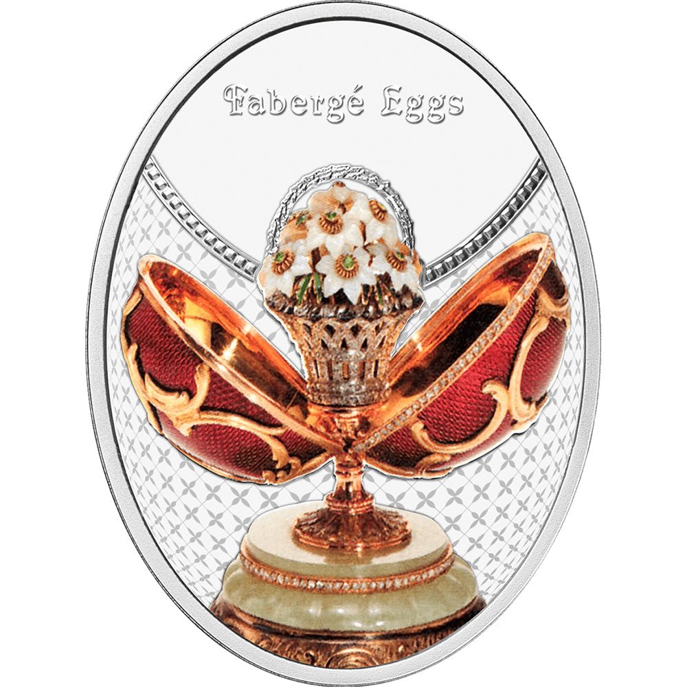 2024 $1 Faberge - The Spring Flowers Egg Silver Proof Coin - Direct Coins