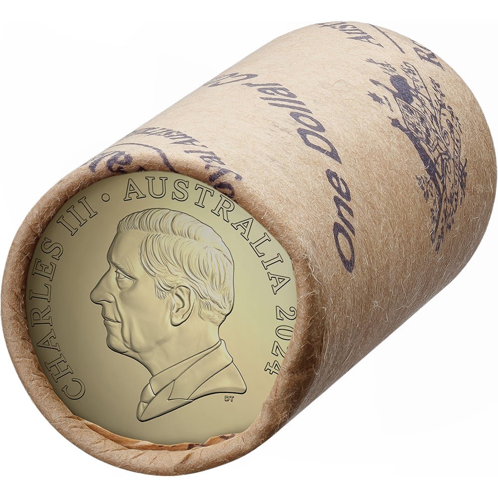 2024 $1 King Charles III Effigy Circulated Coin - Non - Premium Roll - Direct Coins