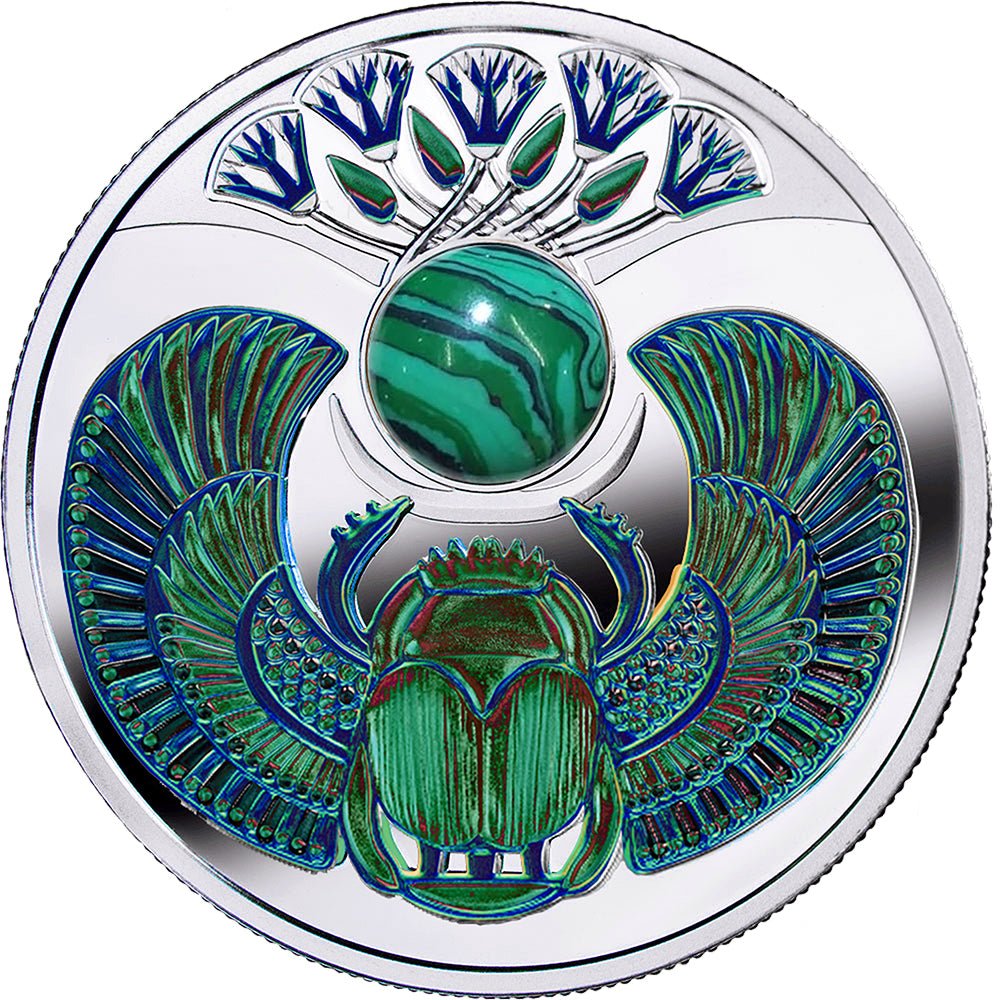 2024 $1 Malachite Scarab Silver Proof Coin - Direct Coins