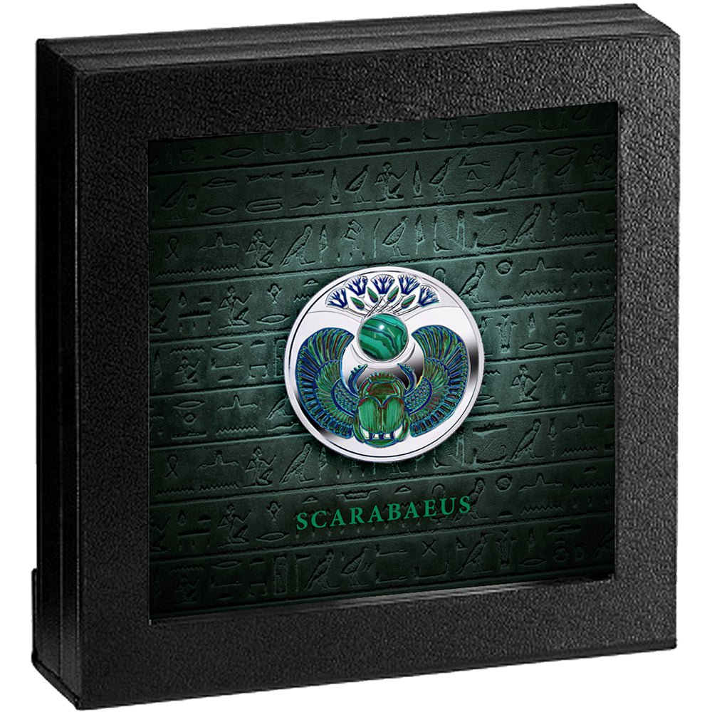 2024 $1 Malachite Scarab Silver Proof Coin - Direct Coins