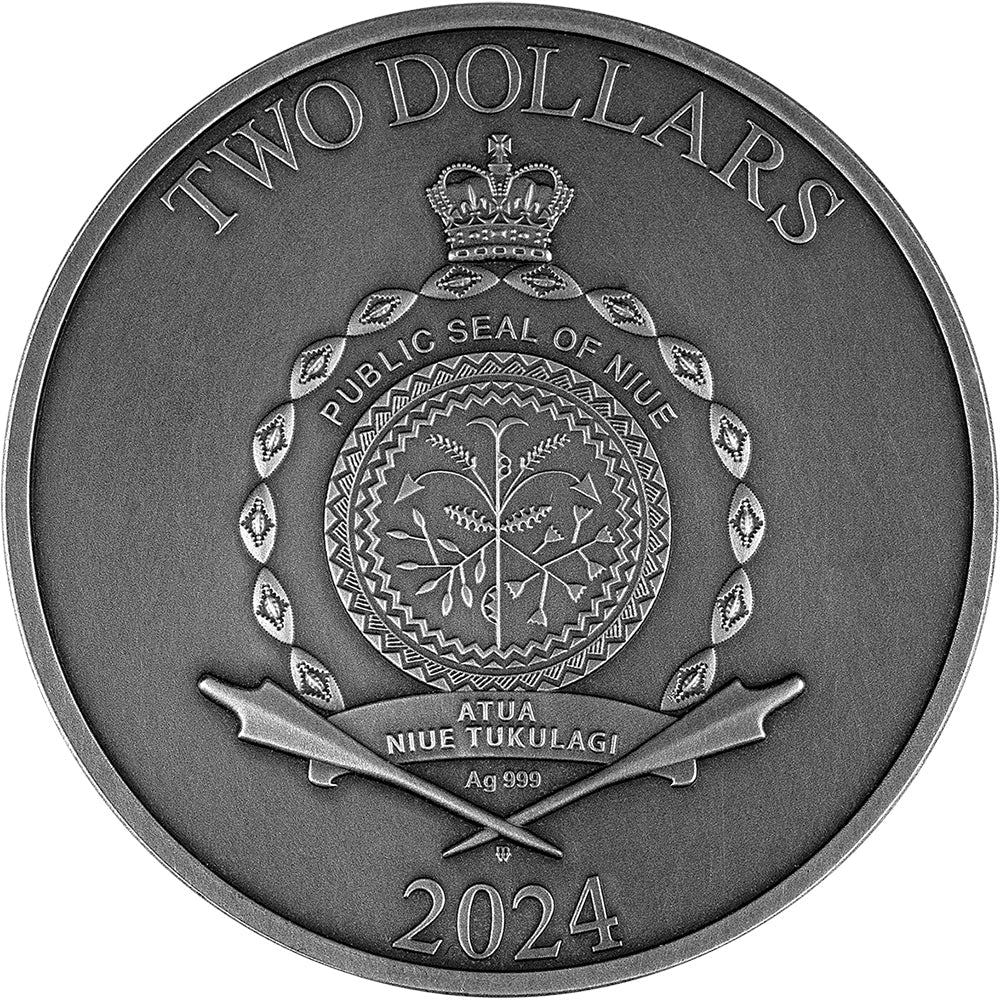 2024 $2 Lunar Calendar 2oz Silver Coin - Direct Coins