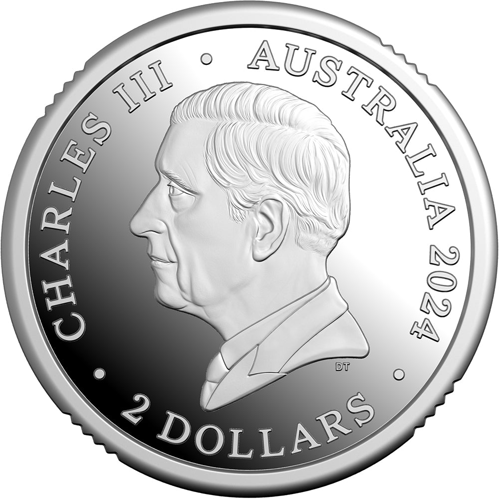 2024 $2 War Animals Remembrance 'C' Mintmark Coloured Fine Silver Proof Coin - Direct Coins