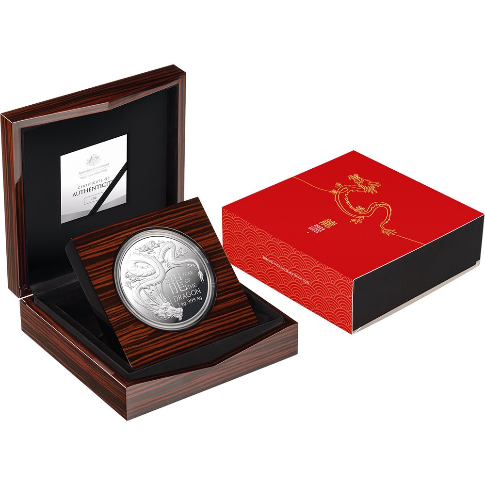 2024 $30 Lunar Year Of The Dragon 1kg Silver Proof Coin - Direct Coins