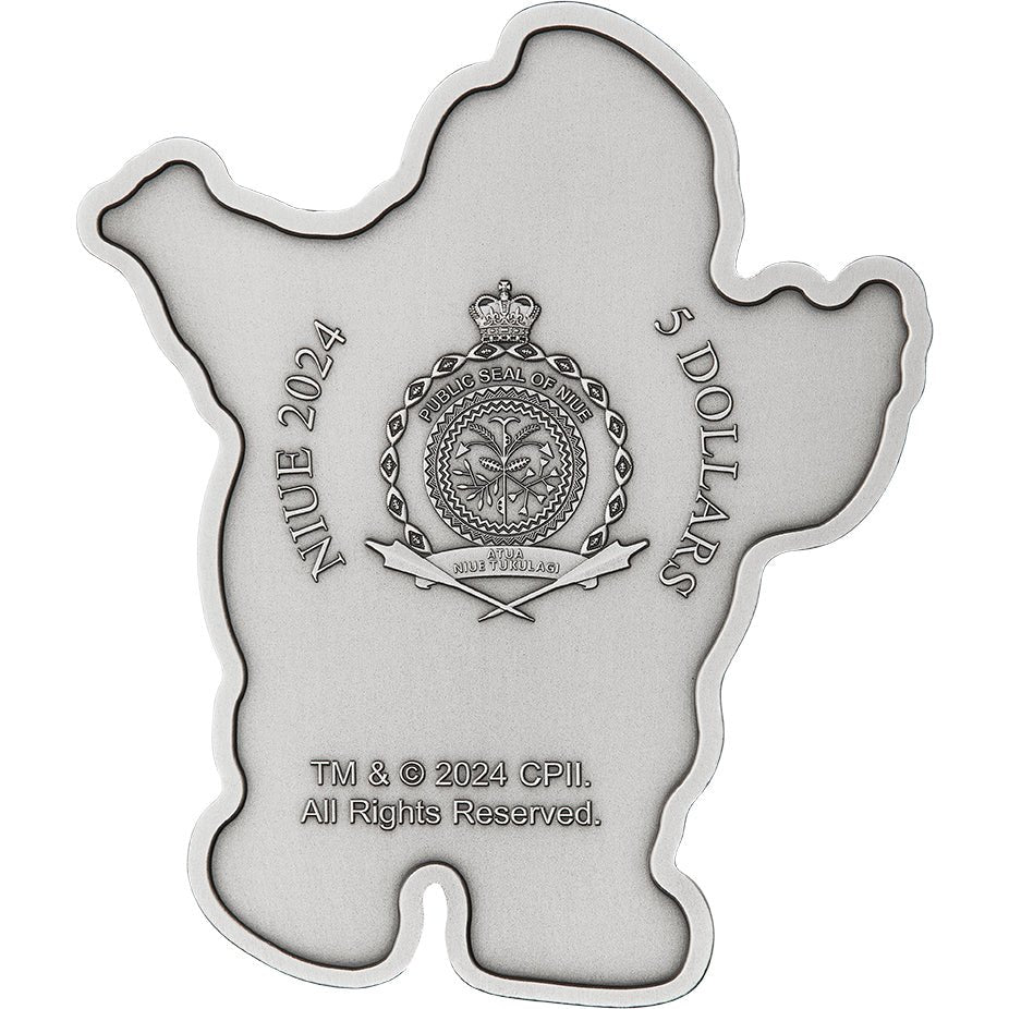2024 $5 Ghostbusters 2oz Silver Stay Puft Shaped Coin - Direct Coins