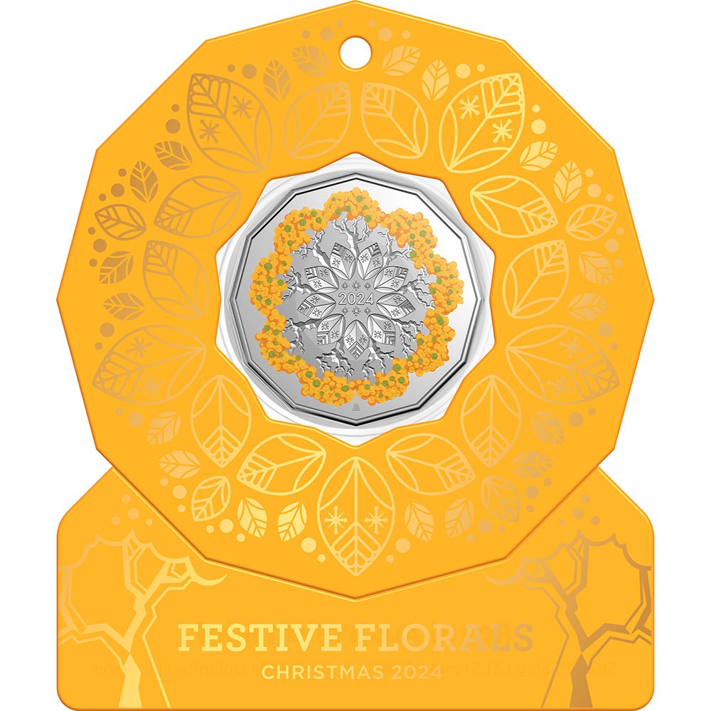 2024 50c Christmas Festive Florals Coloured Uncirculated Coin Set - Direct Coins