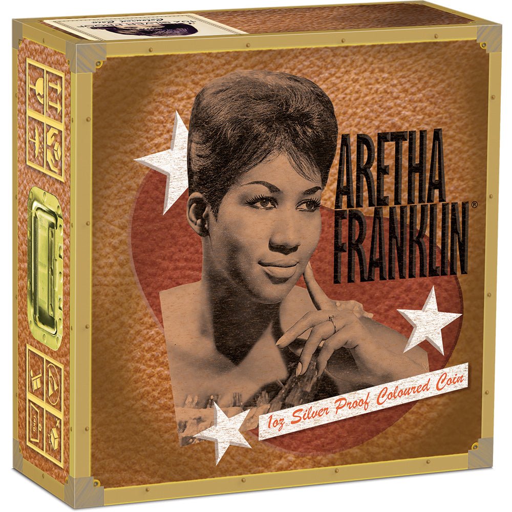 2024 Aretha Franklin 1oz Silver Proof Coloured Coin - Direct Coins