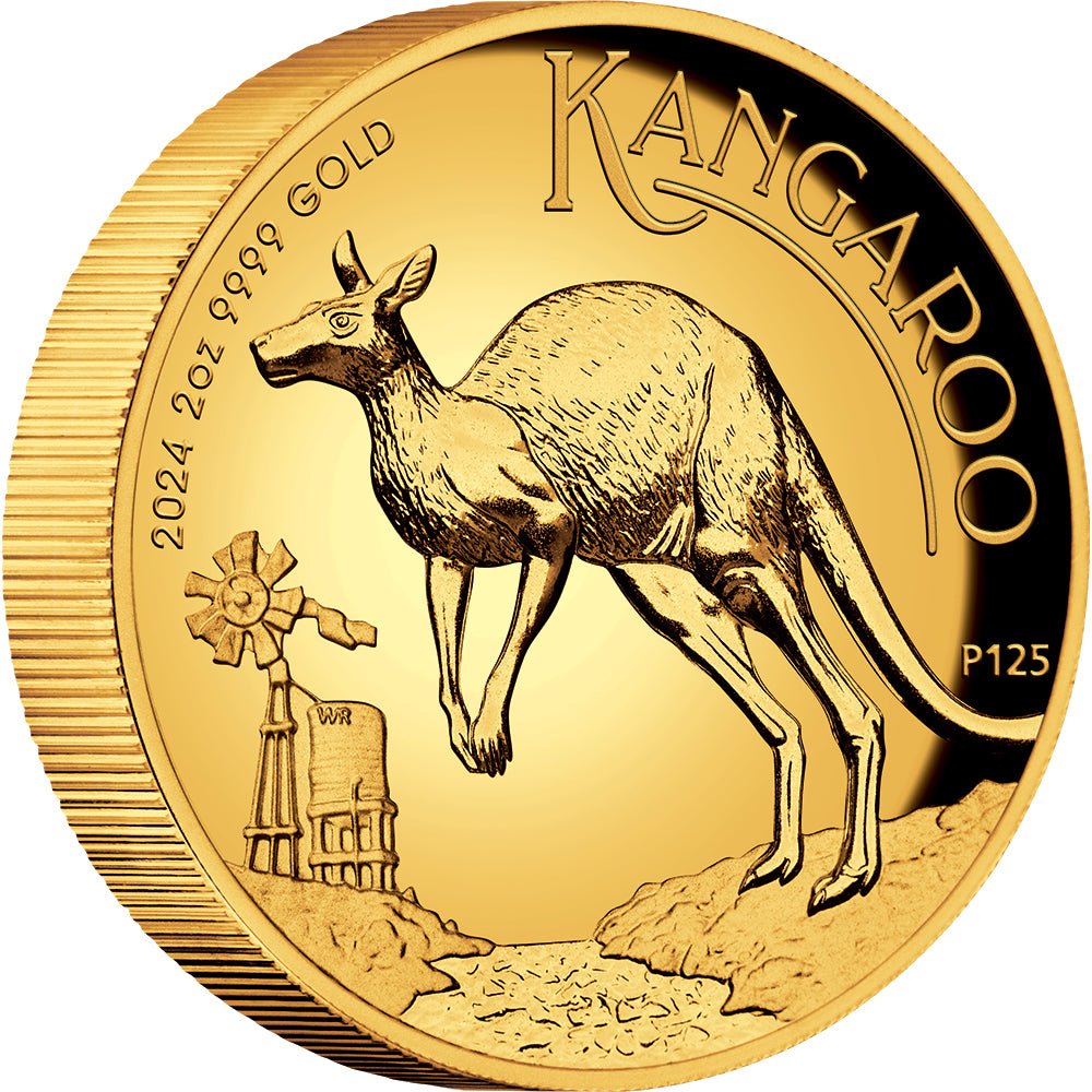 2024 Australian Kangaroo 2oz Gold Proof High Relief Coin - Direct Coins