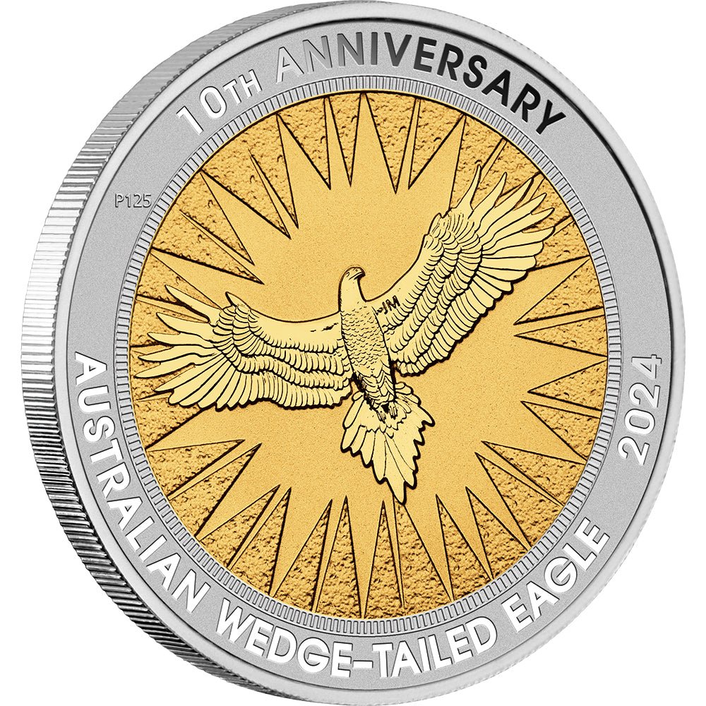 2024 Australian Wedge - Tailed Eagle 10th Anniversary 1.5oz Bi - Metal Proof Coin - Direct Coins