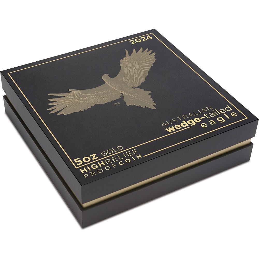2024 Australian Wedge - Tailed Eagle 10th Anniversary 5oz Gold Proof High Relief Coin - Direct Coins