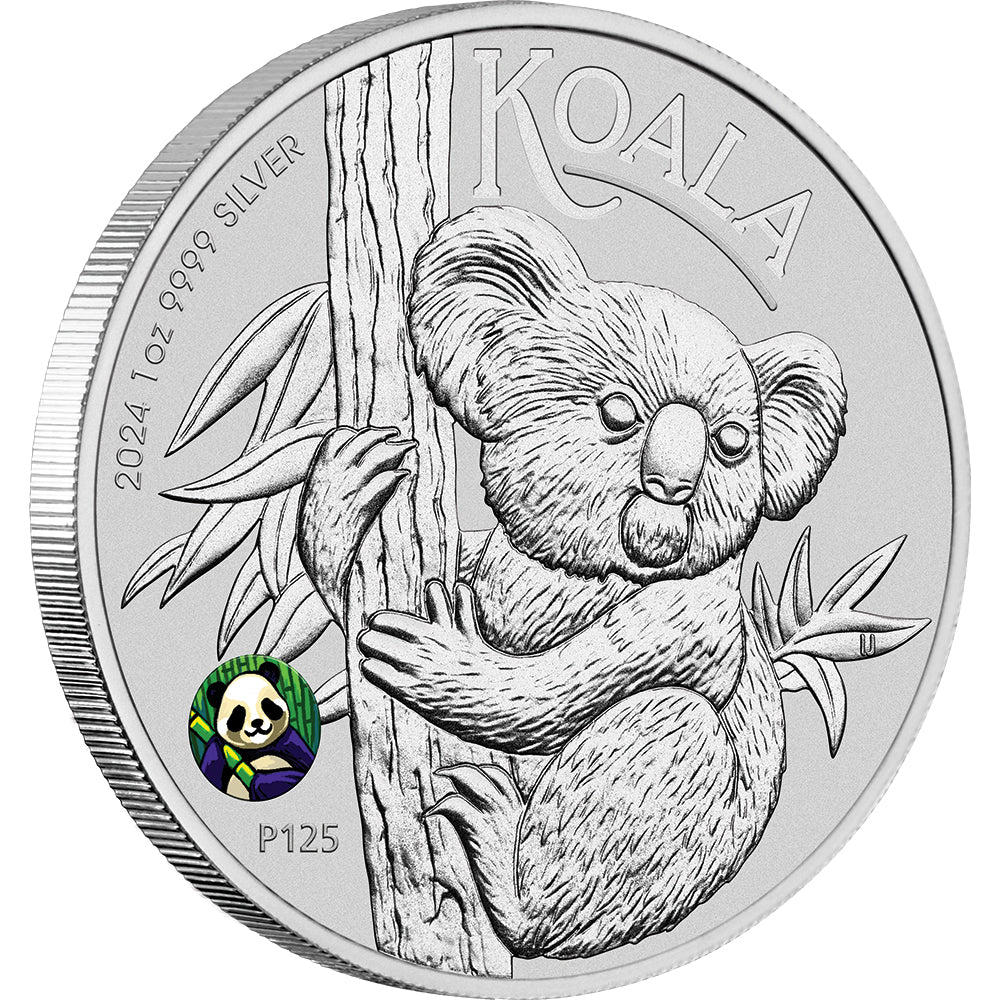 2024 Beijing International Coin Exposition - Australian Koala With Panda Privy 1oz Silver Coin - Direct Coins
