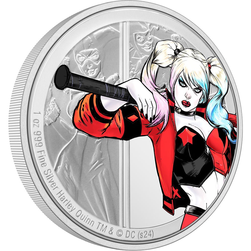 2024 DC Villains - HARLEY QUINN 1oz Silver Coin - Direct Coins