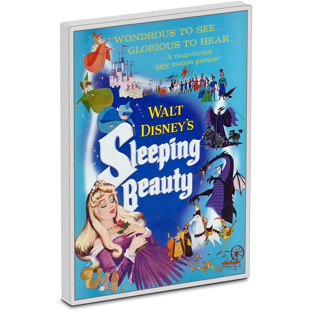 2024 Disney Sleeping Beauty 5oz Silver Collectable Poster Coin - Direct Coins