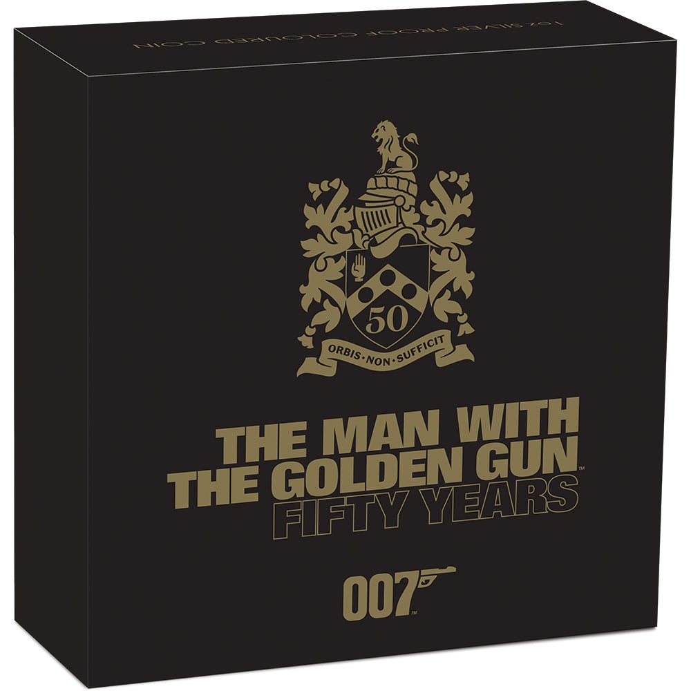2024 James Bond - The Man With The Golden Gun 50th Anniversary 1oz Silver Proof Coin - Direct Coins
