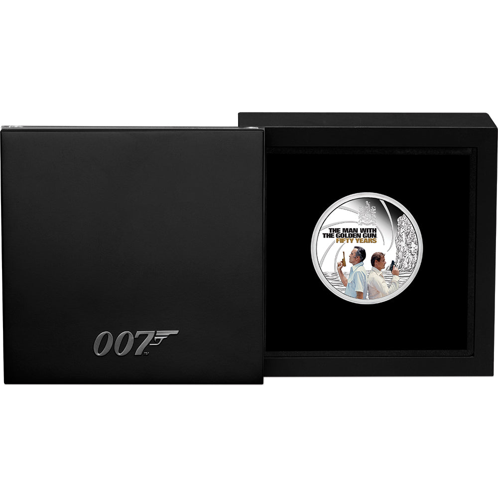 2024 James Bond - The Man With The Golden Gun 50th Anniversary 1oz Silver Proof Coin - Direct Coins