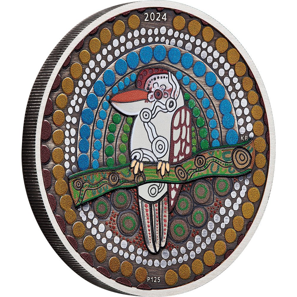 2024 Kookaburra Kaa Kaa 2oz Silver Antiqued Coloured Coin - Direct Coins