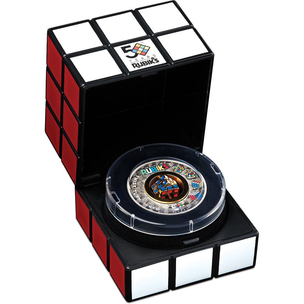 2024 Rubik's Cube 50th Anniversary 2oz Silver Antiqued Coloured Coin - Direct Coins