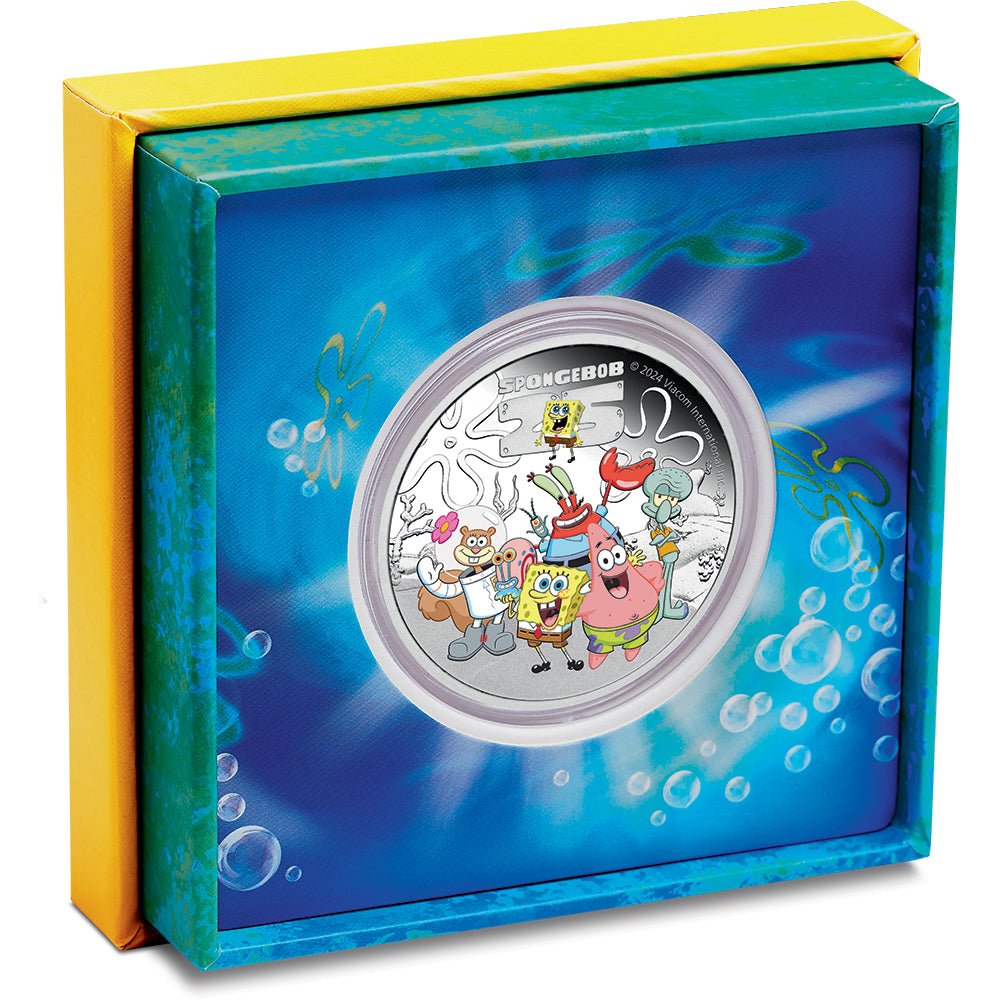 2024 SpongeBob & Friends 1oz Silver Proof Coloured Coin - Direct Coins