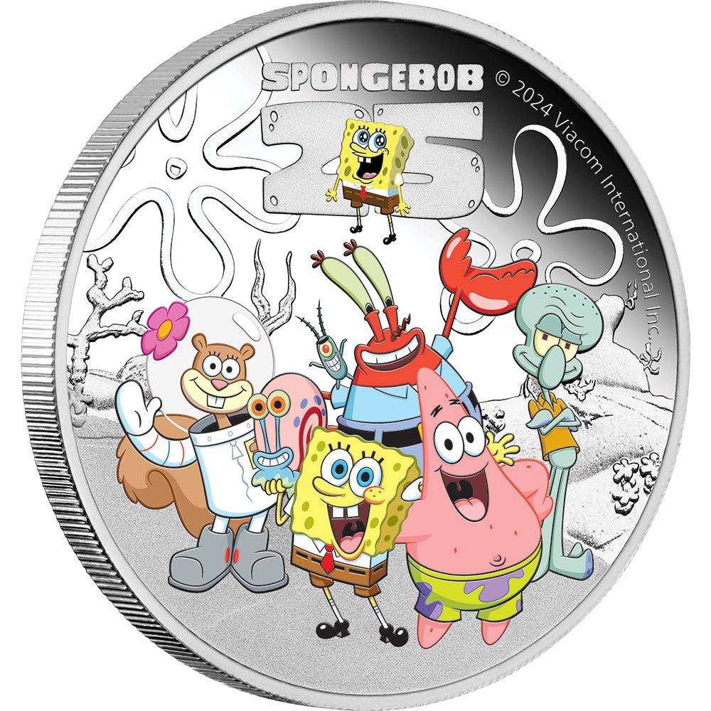 2024 SpongeBob & Friends 1oz Silver Proof Coloured Coin - Direct Coins