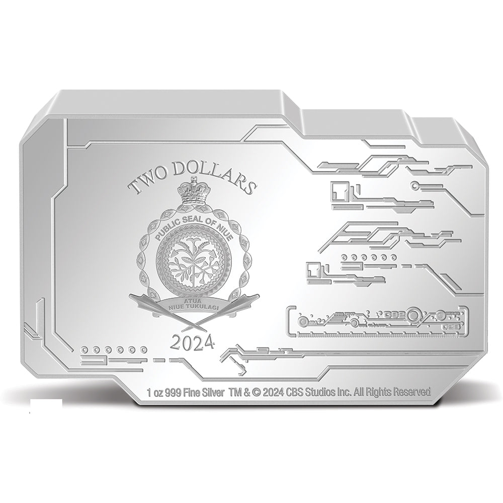 2024 Star Trek Vehicles - U.S.S. Enterprise NCC - 1701 - D 1oz Silver Coin - Direct Coins