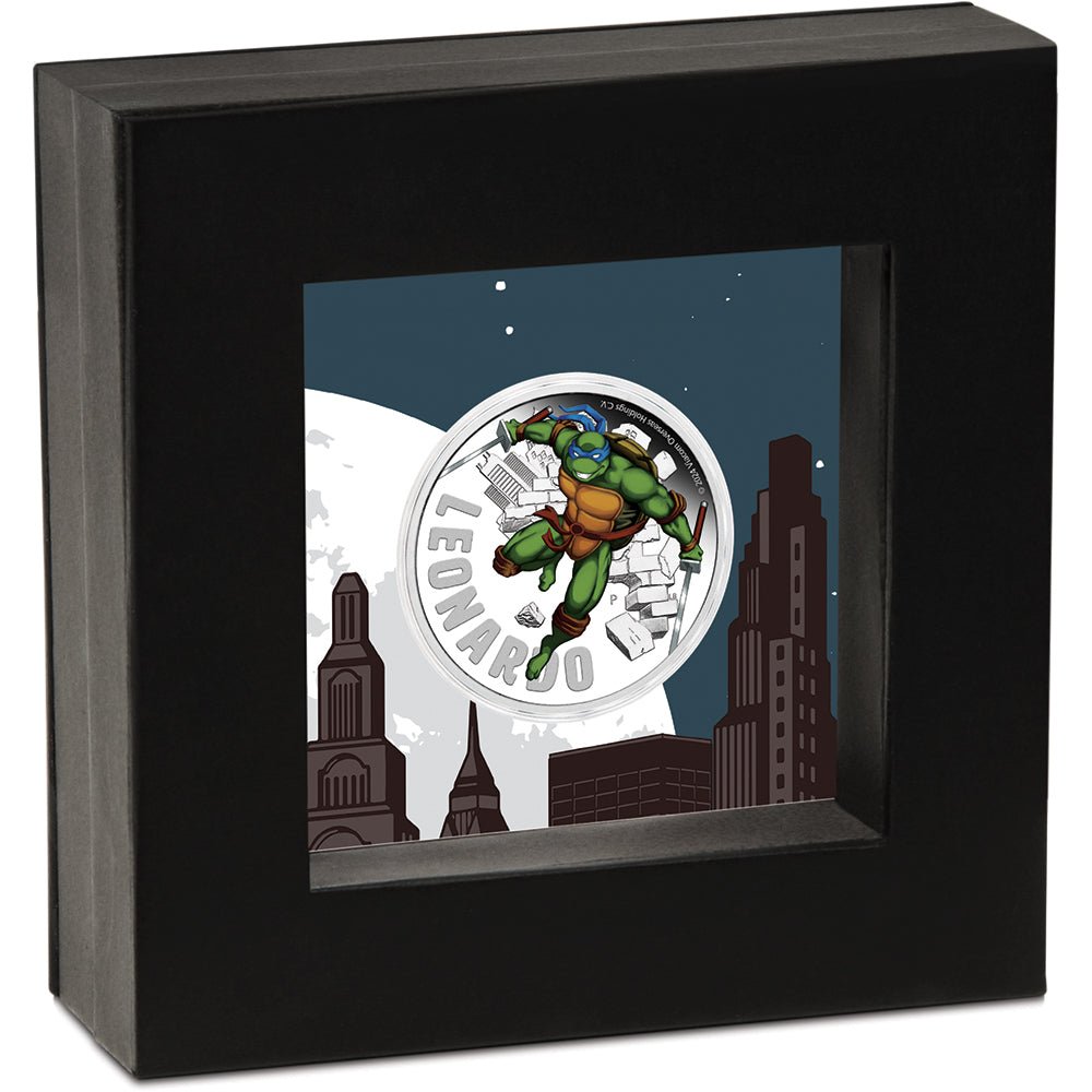 2024 Teenage Mutant Ninja Turtles - Leonardo 1oz Silver Proof Coloured Coin - Direct Coins
