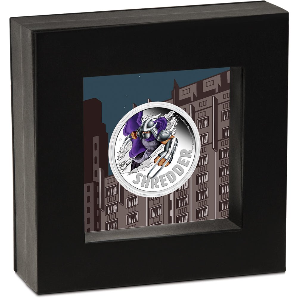 2024 Teenage Mutant Ninja Turtles - Shredder 1oz Silver Proof Coloured Coin - Direct Coins