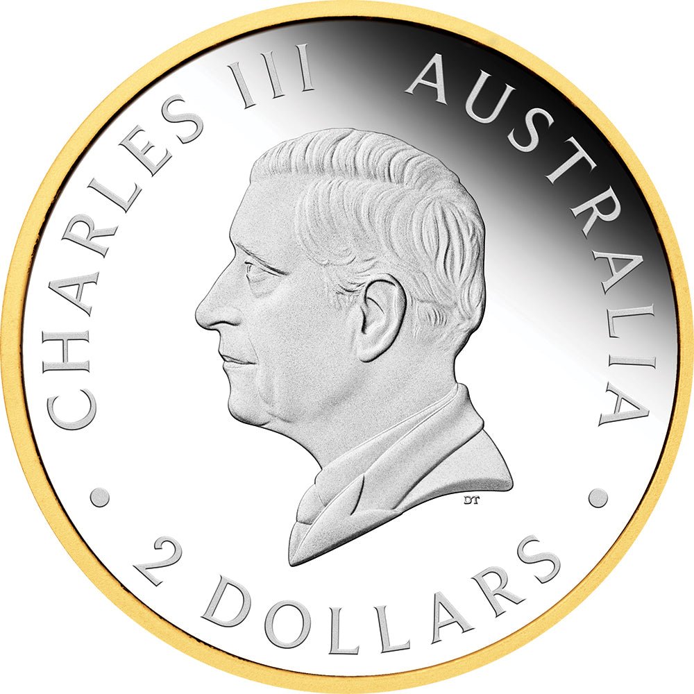 2024 The Perth Mint's 125th Anniversary 2oz Silver Proof Gilded Coin - Direct Coins