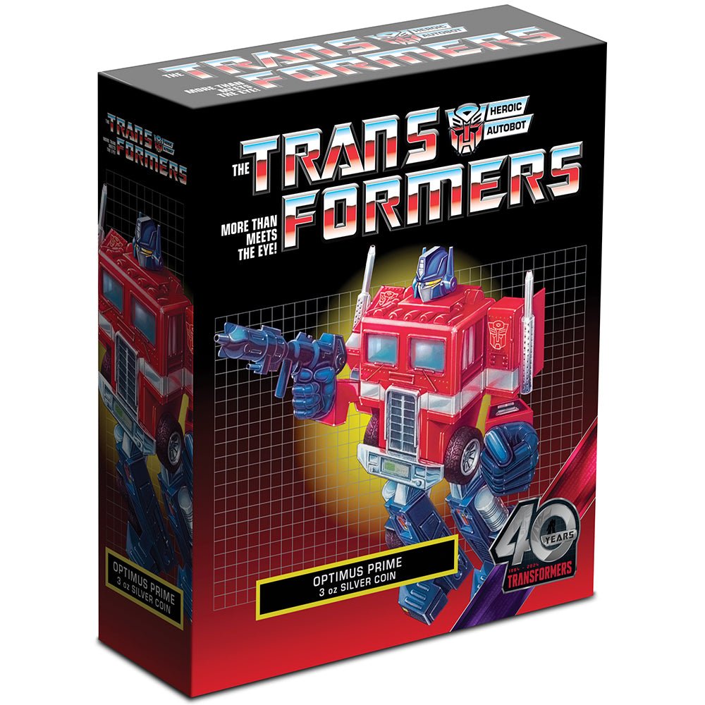 2024 Transformers 40 Years - Optimus Prime 3oz Silver Coin - Direct Coins