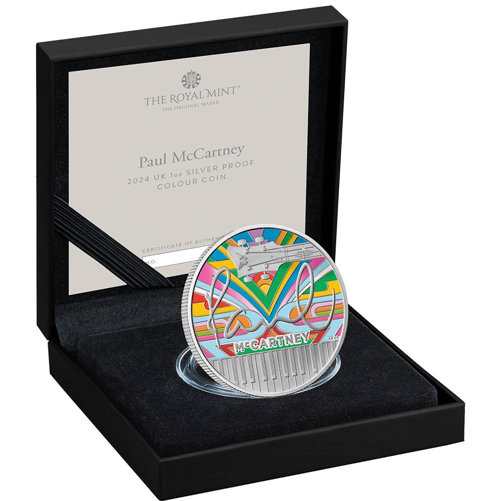 2024 UK Paul McCartney 1oz Silver Proof Colour Coin - Direct Coins