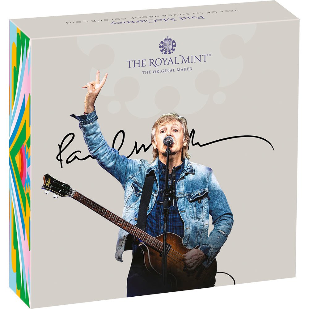 2024 UK Paul McCartney 1oz Silver Proof Colour Coin - Direct Coins