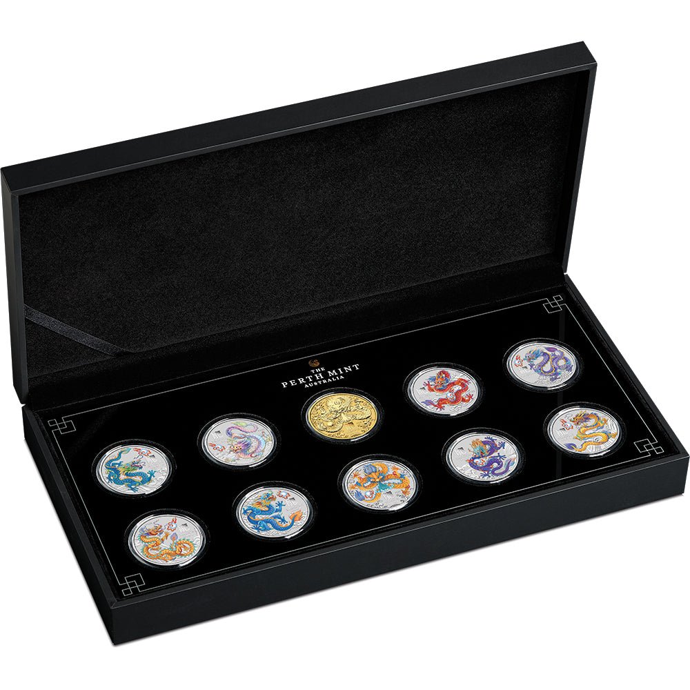 2024 Year Of The Dragon 1/2oz Silver 10 Coin Set - Direct Coins