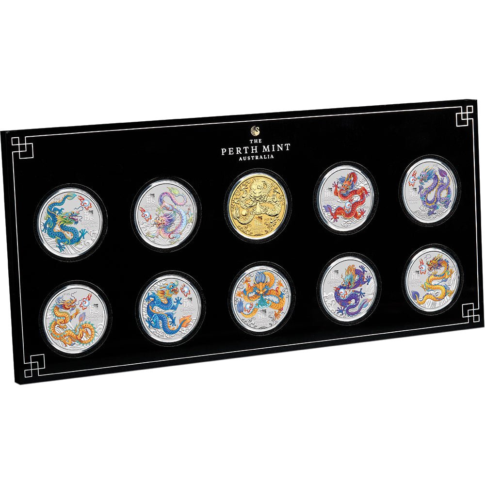 2024 Year Of The Dragon 1/2oz Silver 10 Coin Set - Direct Coins