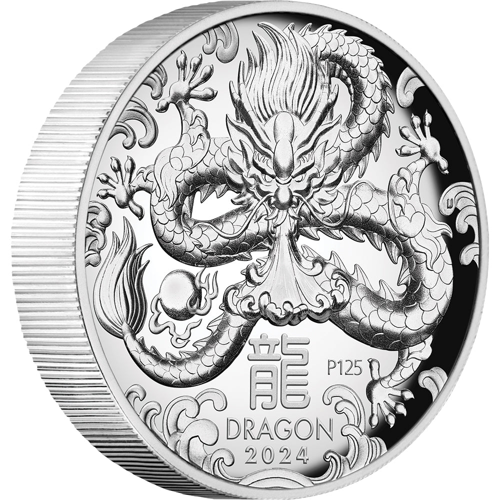 2024 Year Of The Dragon 1oz Silver Proof High Relief Coin - Direct Coins