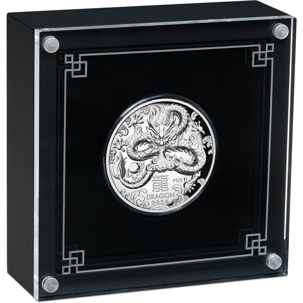 2024 Year Of The Dragon 1oz Silver Proof High Relief Coin - Direct Coins