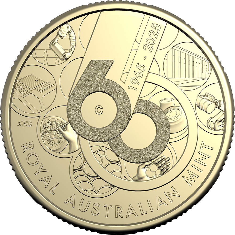 2025 $1 60th Anniversary Of The Royal Australian Mint Mintmark & Privy Four Coin Set - Direct Coins