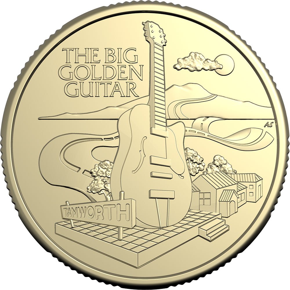 2025 $1 Aussie Big Things 2 Uncirculated Coin - Big Golden Guitar