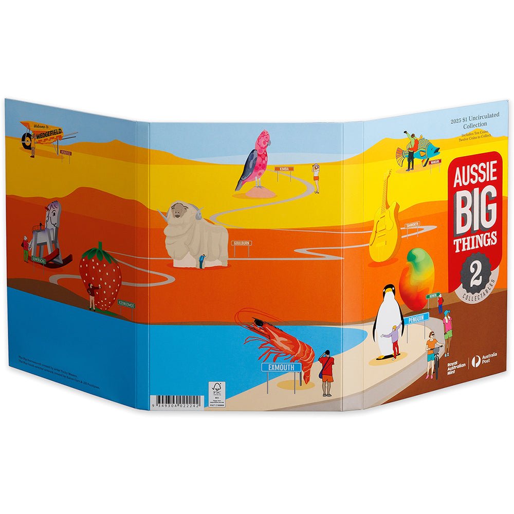 2025 $1 Aussie Big Things 2 Uncirculated Ten-Coin Collection Folder Front