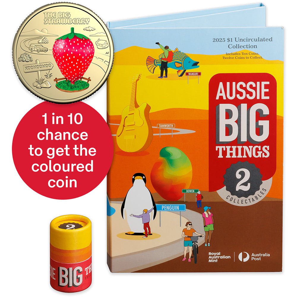 2025 $1 Aussie Big Things 2 Uncirculated Ten-Coin Collection (Tube & Folder)