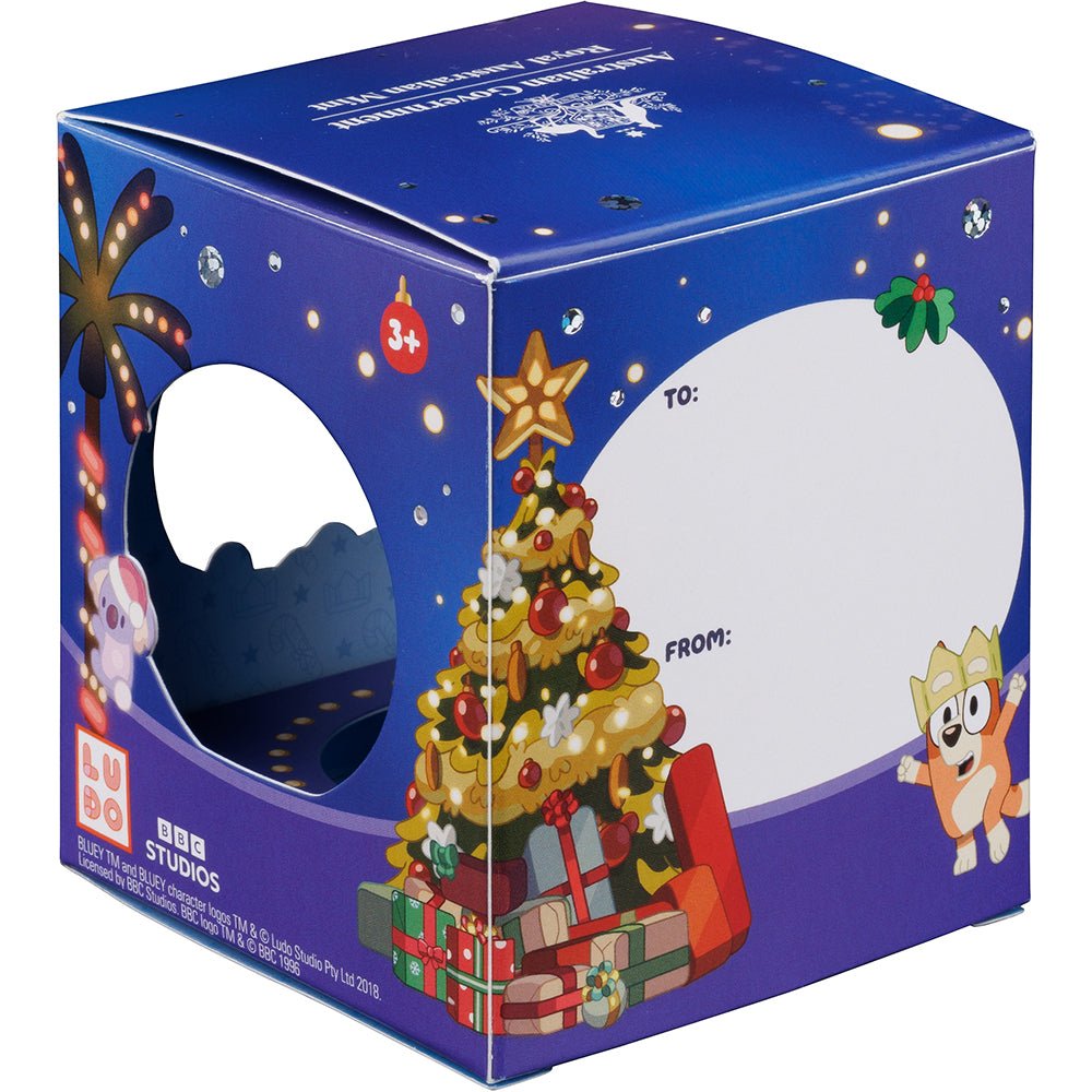 2025 $1 Bluey Christmas Coloured Fine Silver Proof Coin Packaging Back
