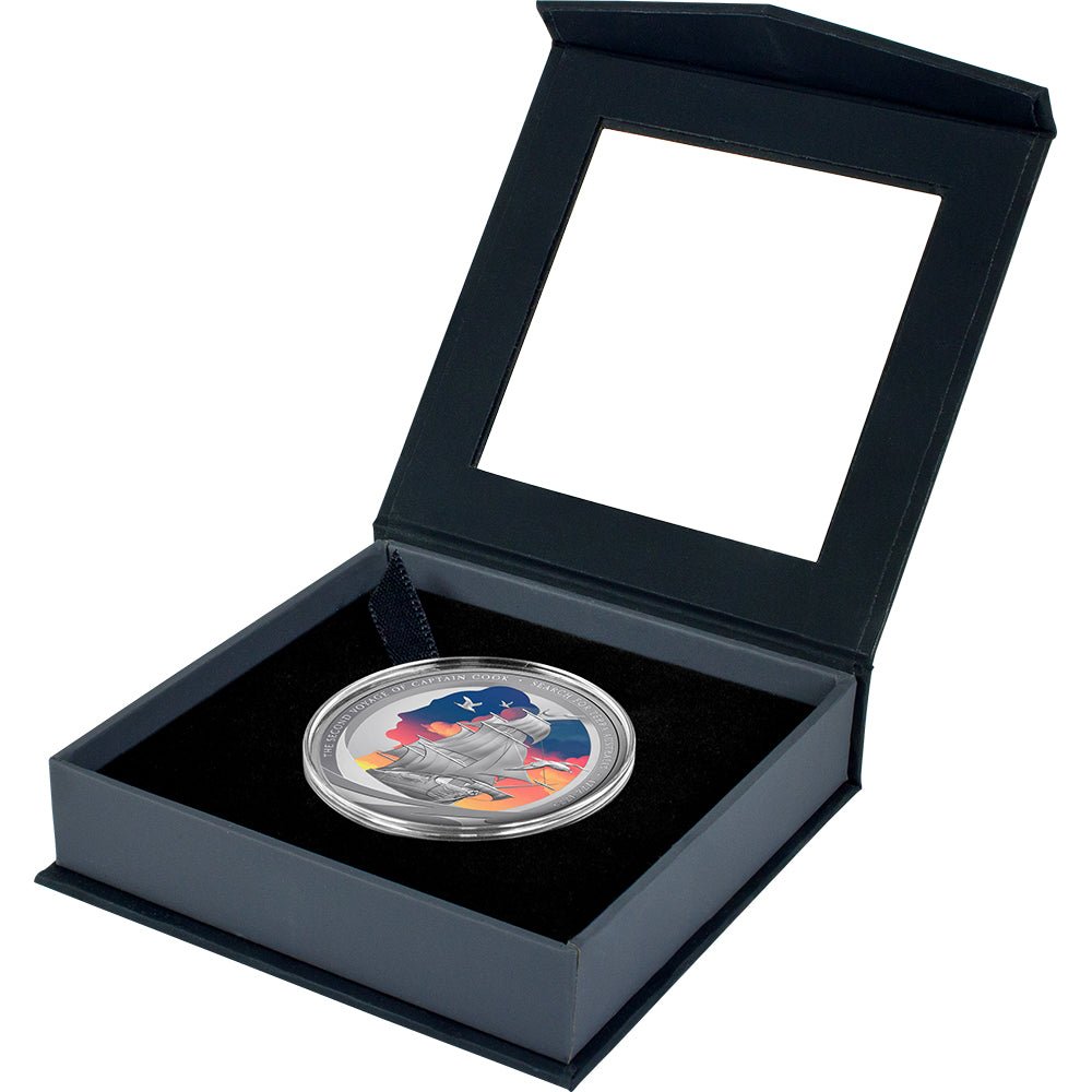 2025 $1 Captain Cook - The Search For Terra Australis 1oz Silver Proof Coin Case